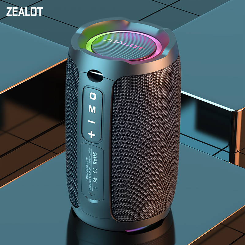 Holy Stone Drone Hs175 - ZEALOT-S49 Tragbarer Bluetooth-Lautsprecher, 360-Grad-Stereo-Sound, 20 W,
