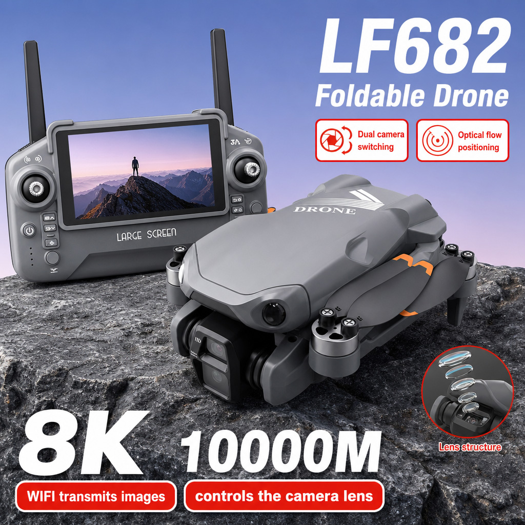 Drone Photogrammetry - Luftbild-Drohne LF682 mit 8K HD Dual-Kameras,