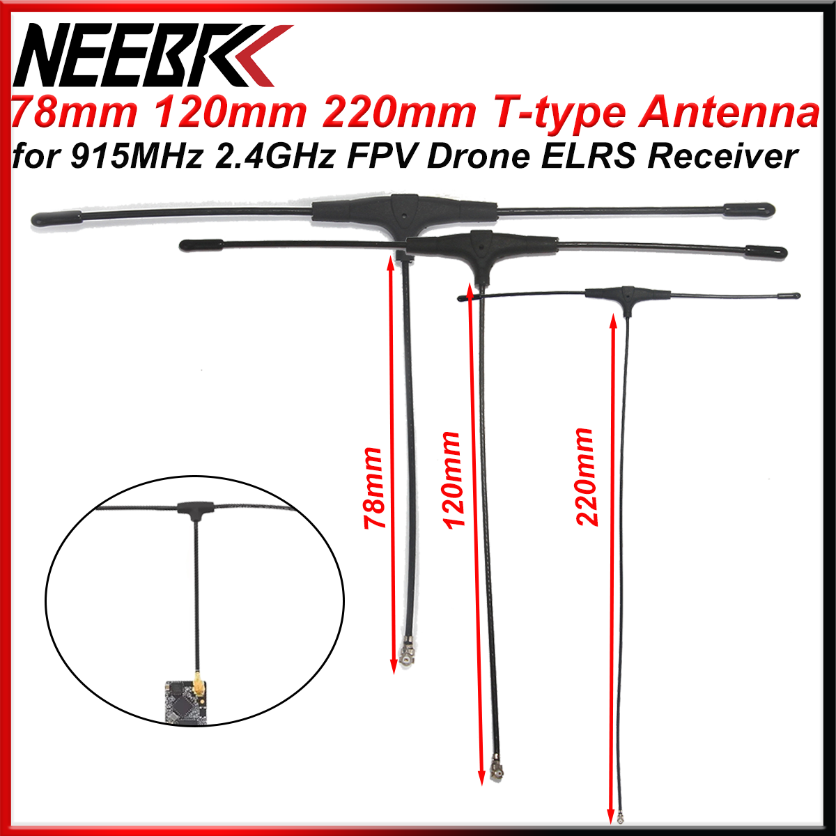 Tbs Fpv Crossfire - FPV-Drohne 915 MHz 2,4 GHz T-Typ-Antenne