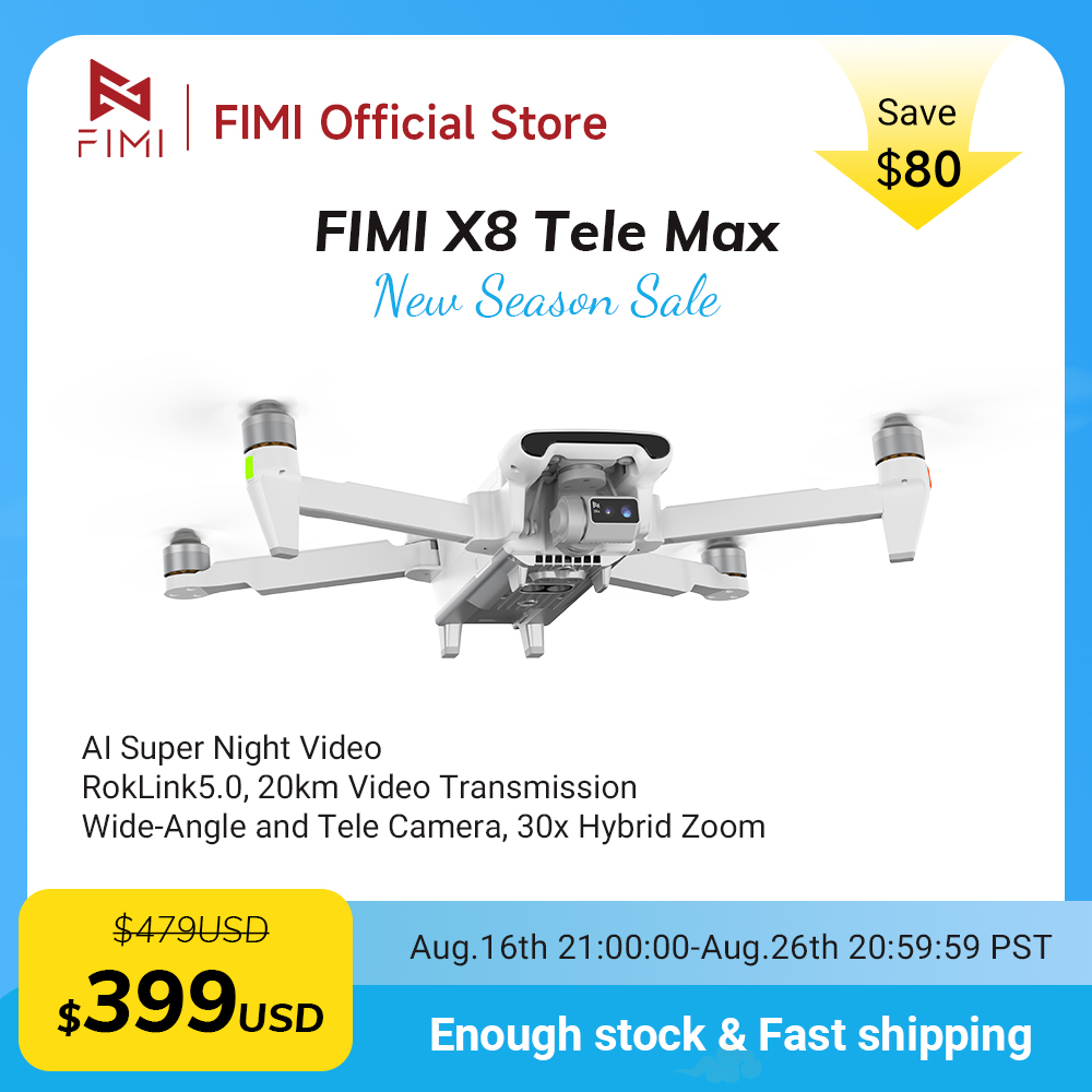 Drone Thermal Imaging - FIMI X8 Tele Max Drohne 1/2-Zoll-CMOS-Weitwinkel-Telekamera